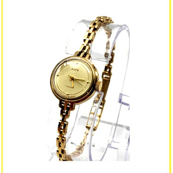 New Rare Unique Gold-plated 17 Jewels Soviet Mechanical Women's